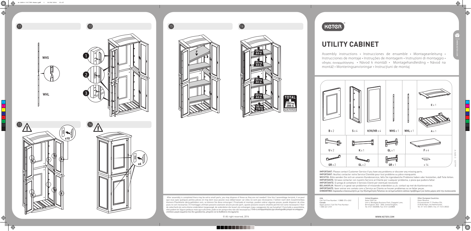 Keter utility cabinet Instruction manual