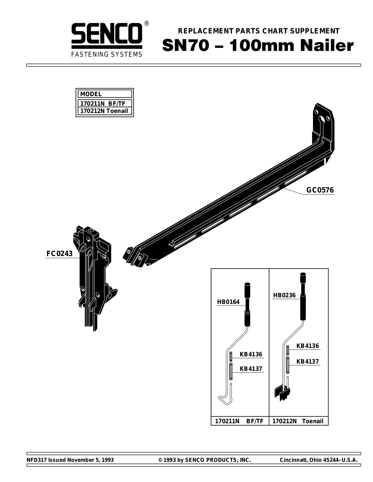 Senco SN70 User Manual