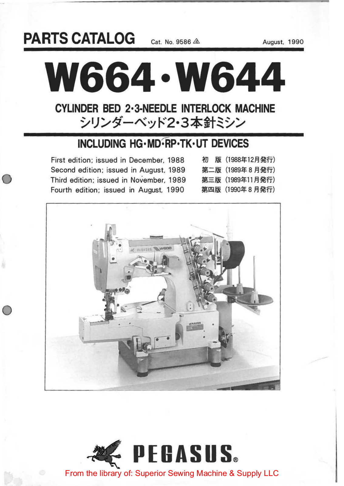 Pegasus W644, W664 Manual