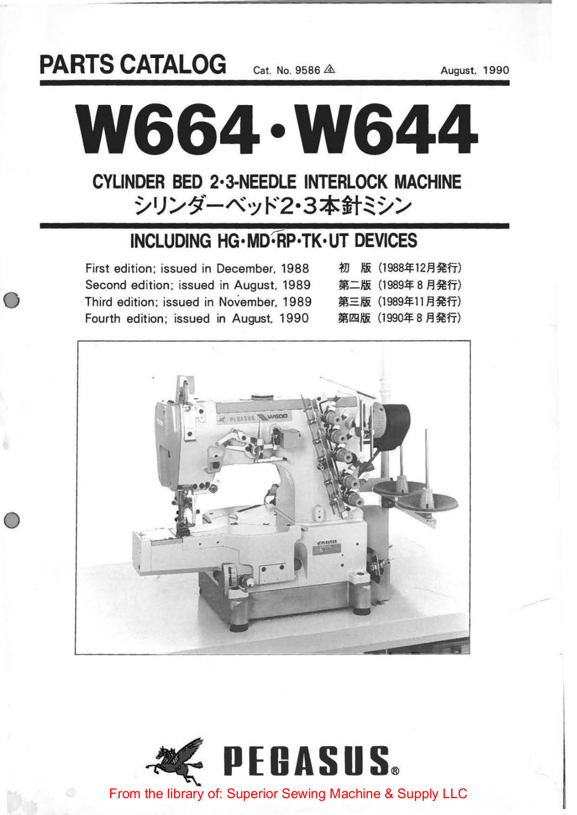 Pegasus W644, W664 User Manual