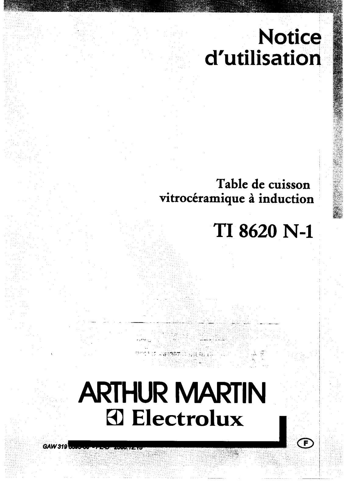 Arthur martin TI8620 User Manual