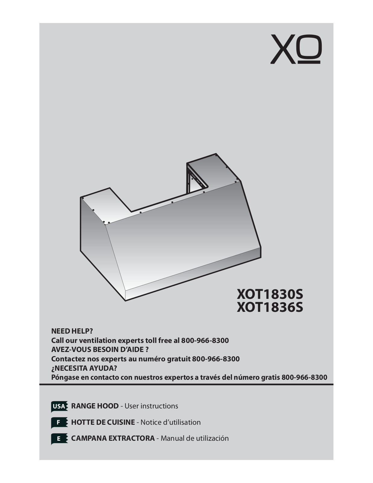 XO XOT1836SMUA User Manual