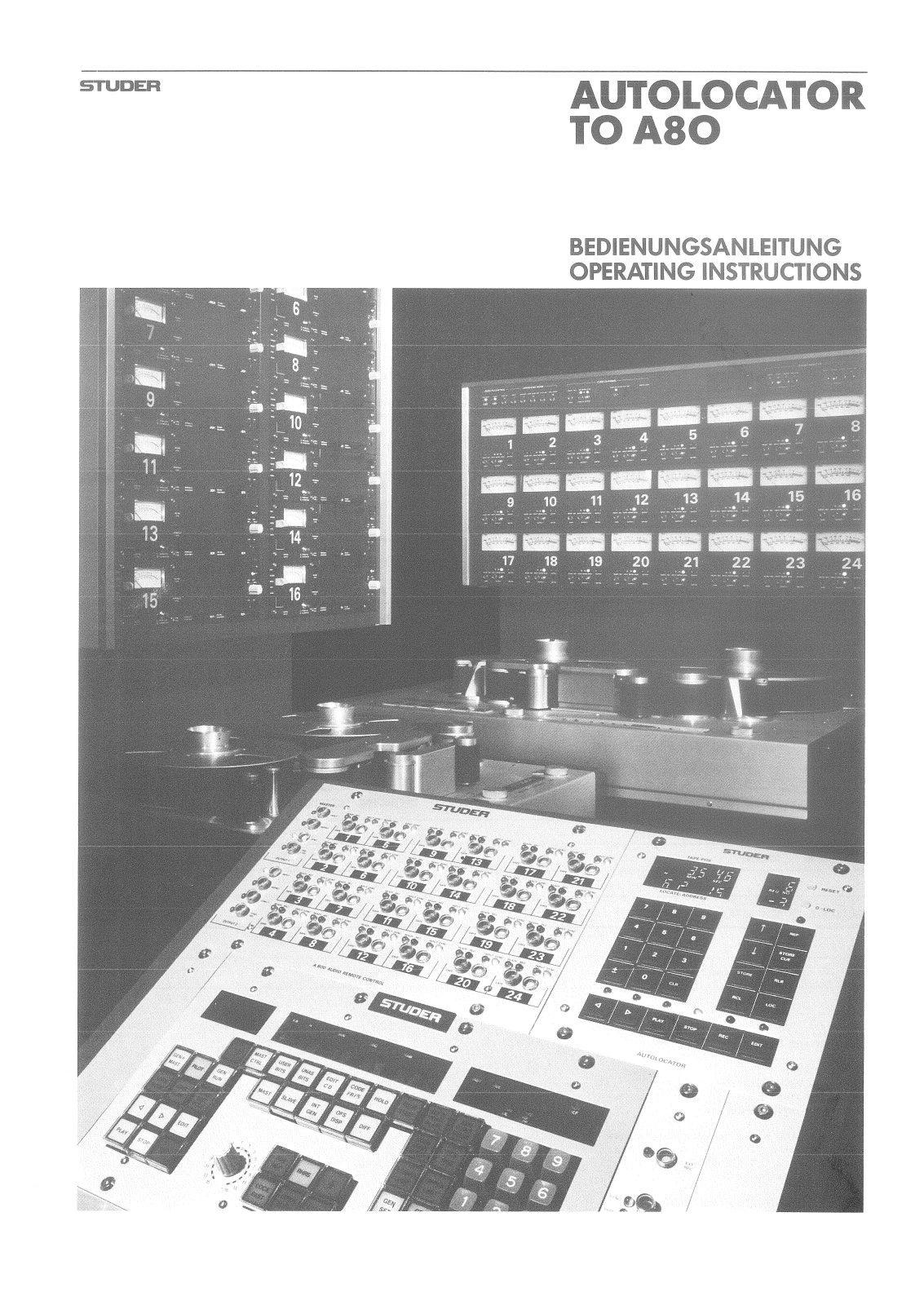 Studer TOA-80 Service manual