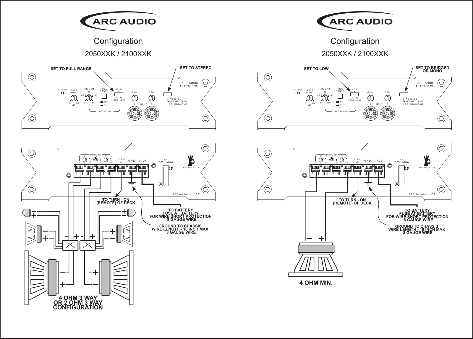 ARC Audio 2050-XXK Owners manual