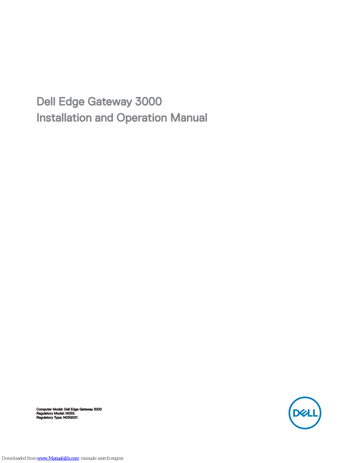 Dell Edge 3000, Edge 3001 Installation And Operation Manual