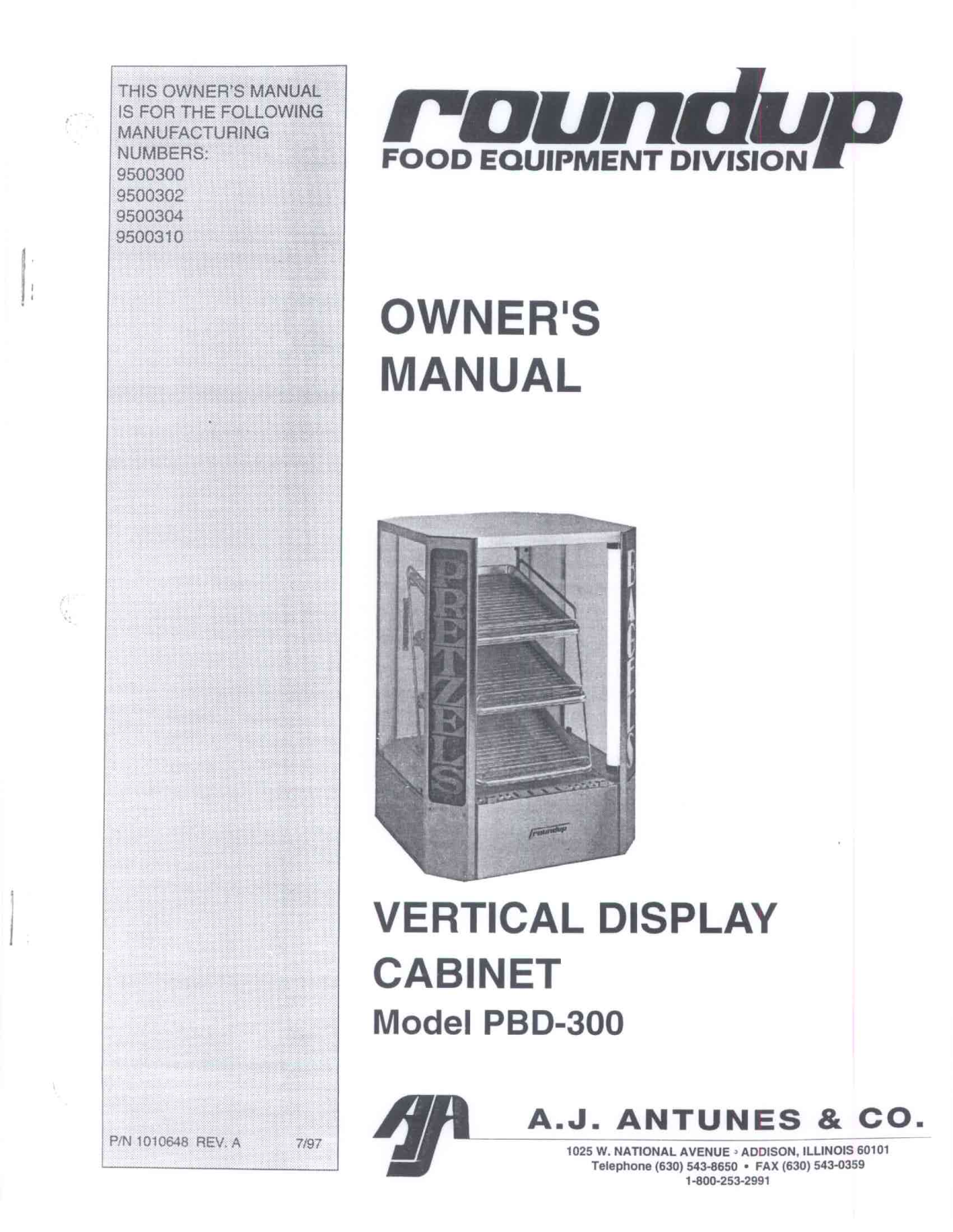 Antunes PBD-300 Service Manual