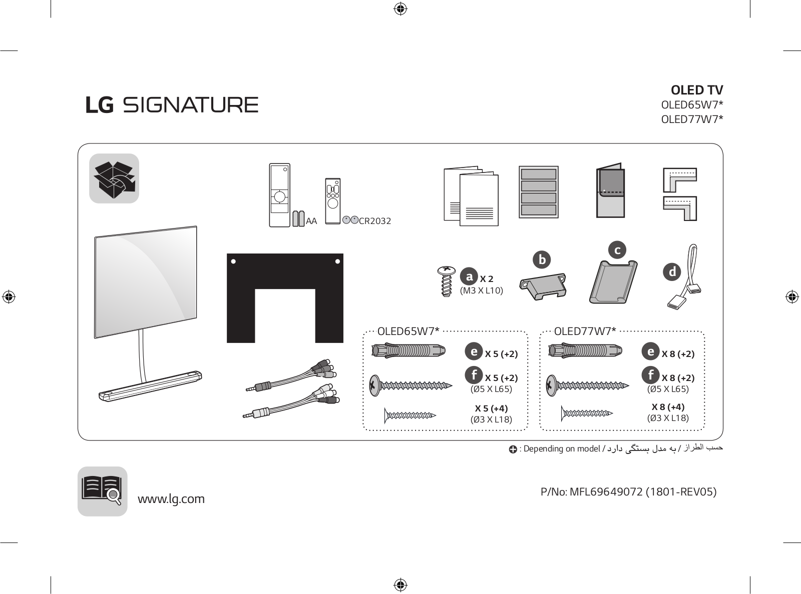 LG OLED77W7V Owner’s Manual