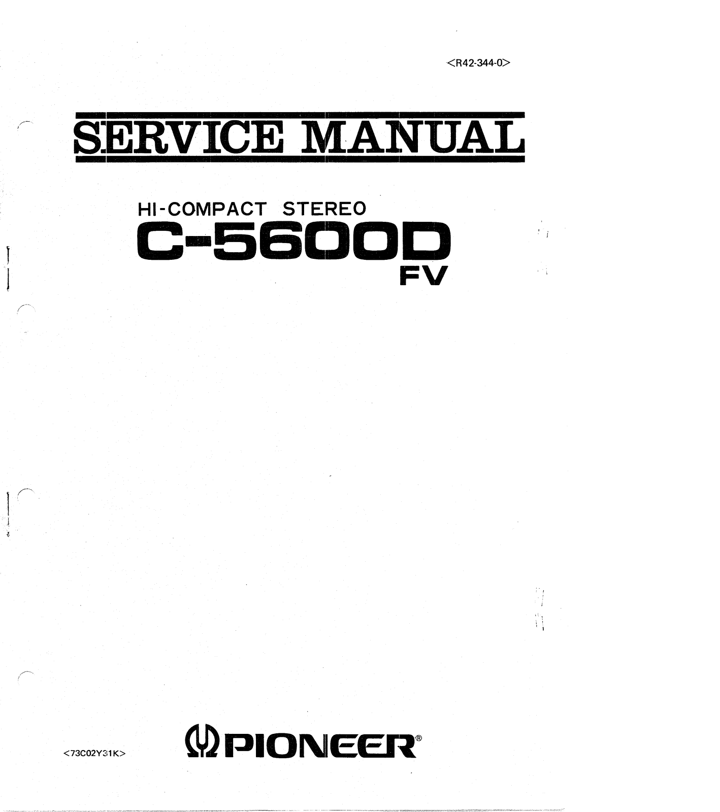 Pioneer C-5600-D Service manual