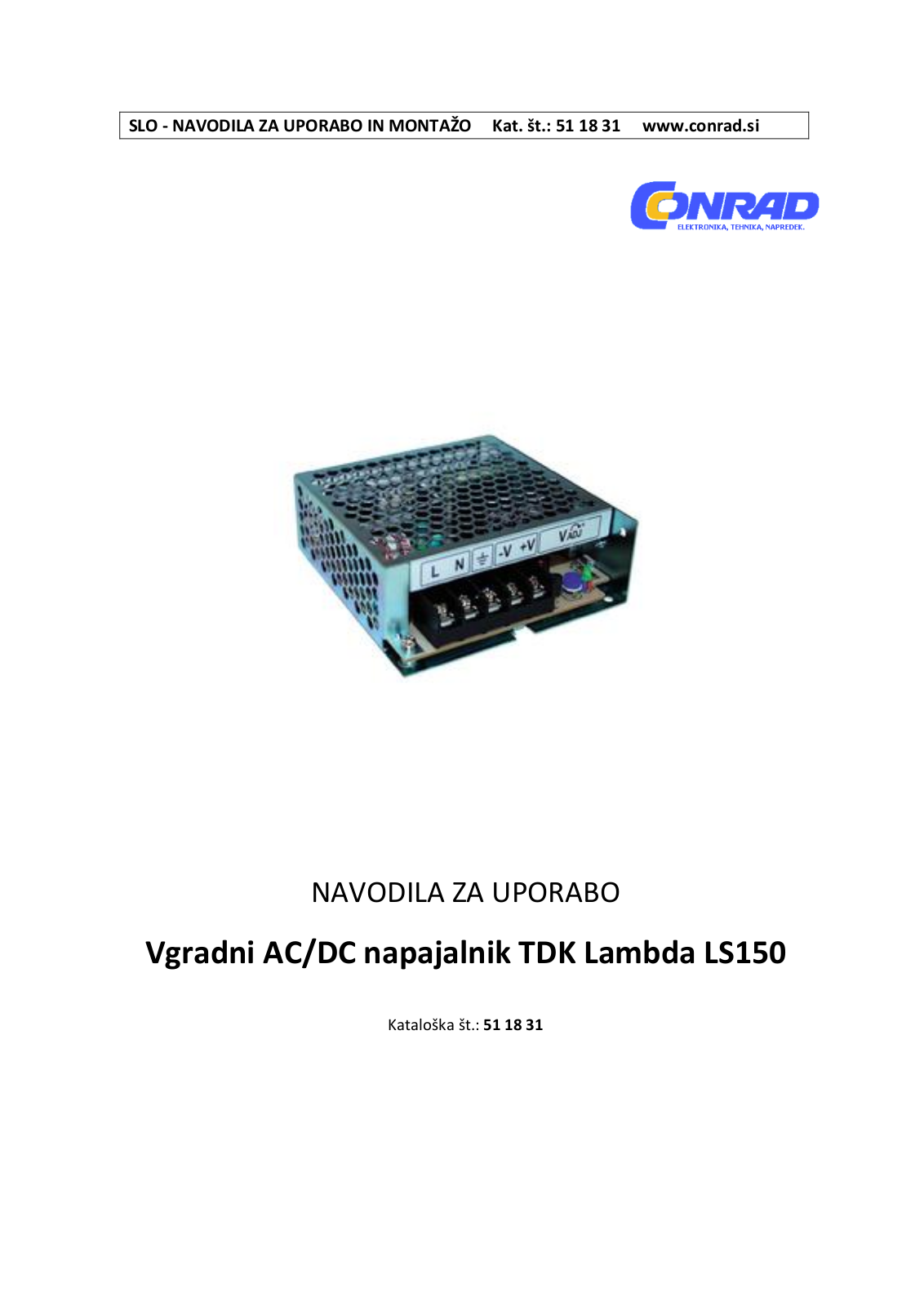 TDK-Lambda LS50-3.3, LS50-5, LS50-12, LS50-15, LS50-24 User guide