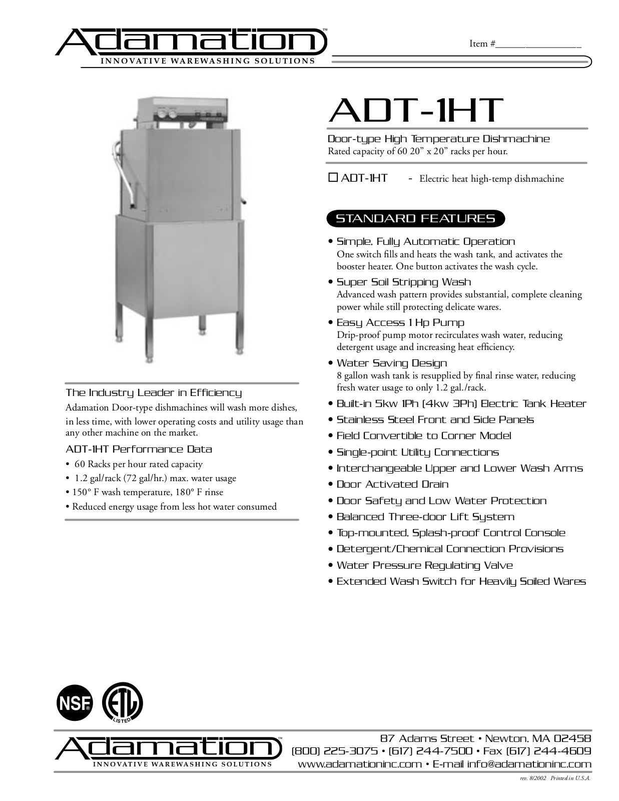 Adamation ADT-1HT User Manual