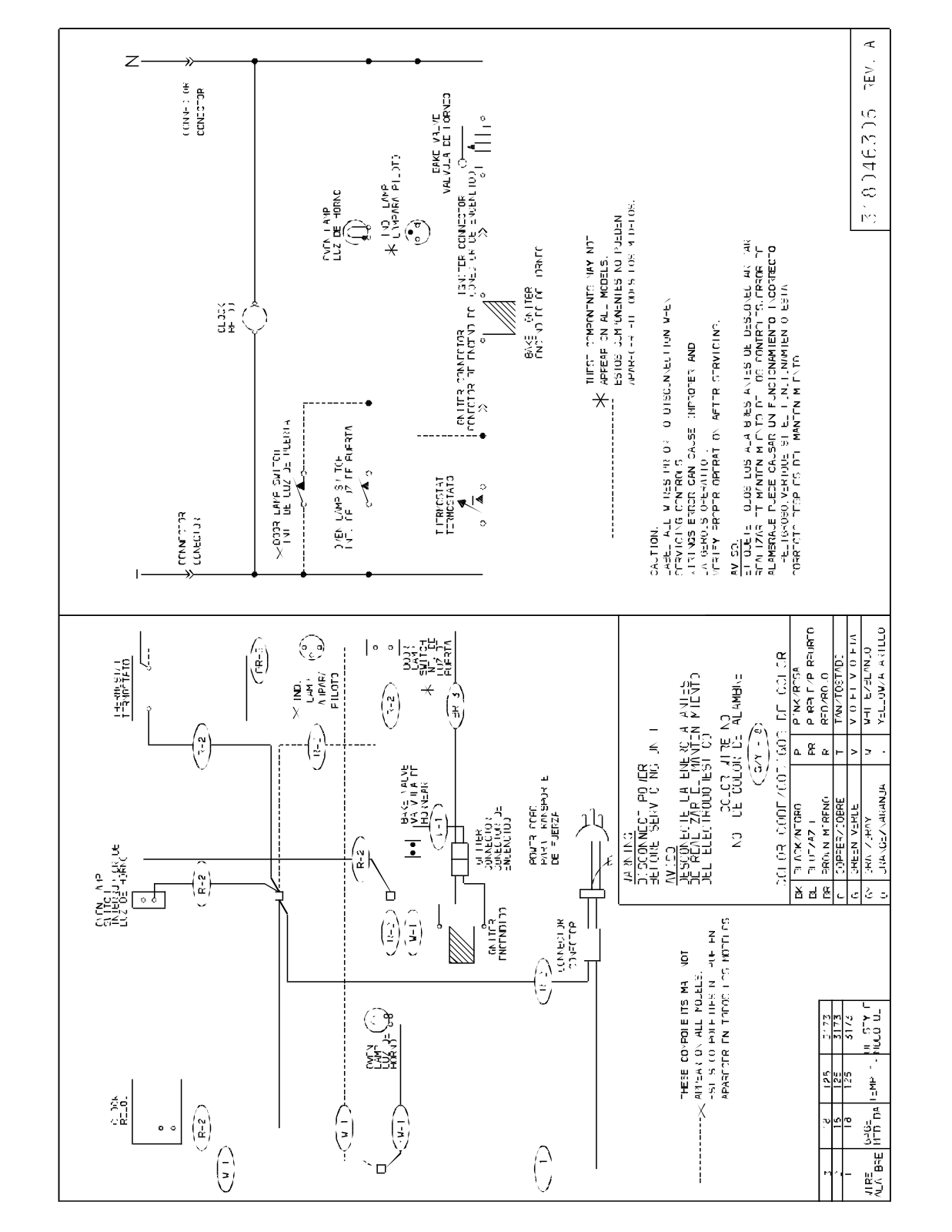 Frigidaire FGB500CGSB Wiring Diagram