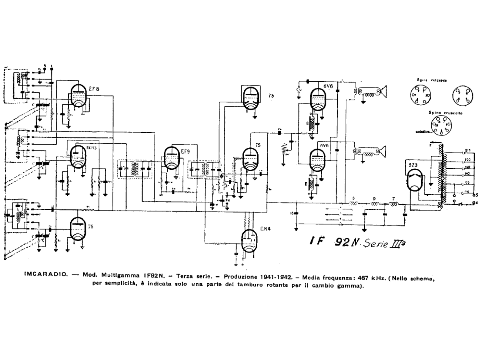 IMCA Radio if92n iii schematic