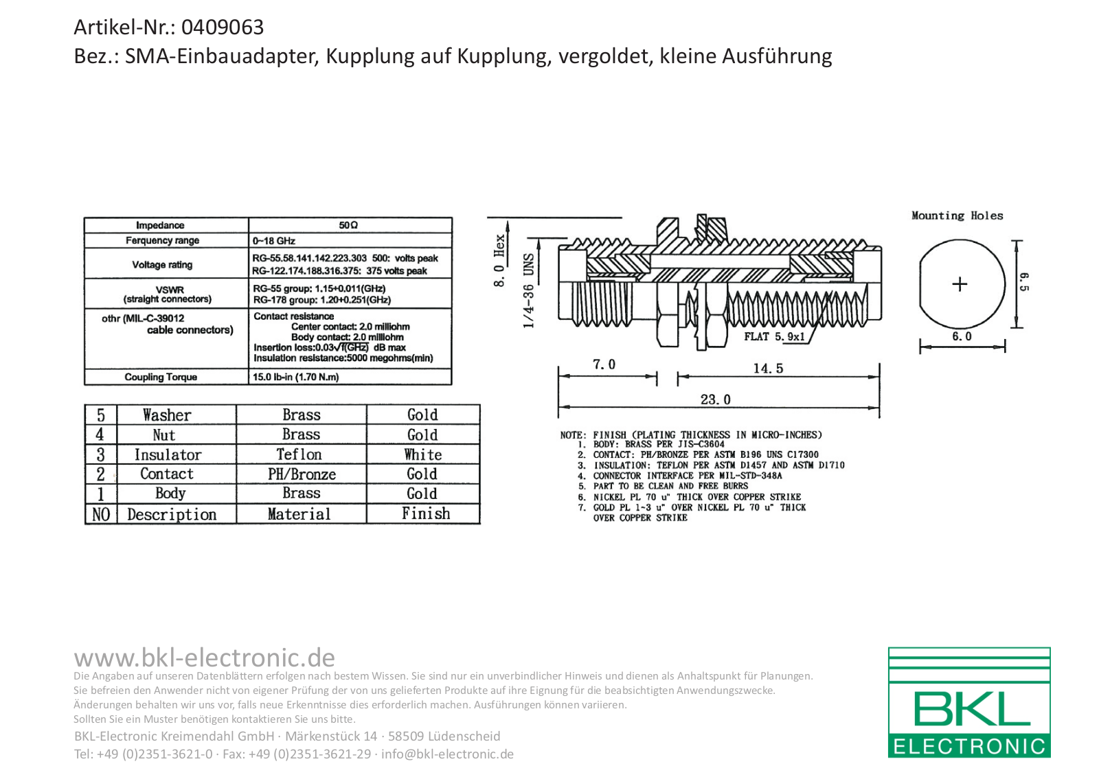 BKL BKL 0409063 Datasheet - ManualMachine.com