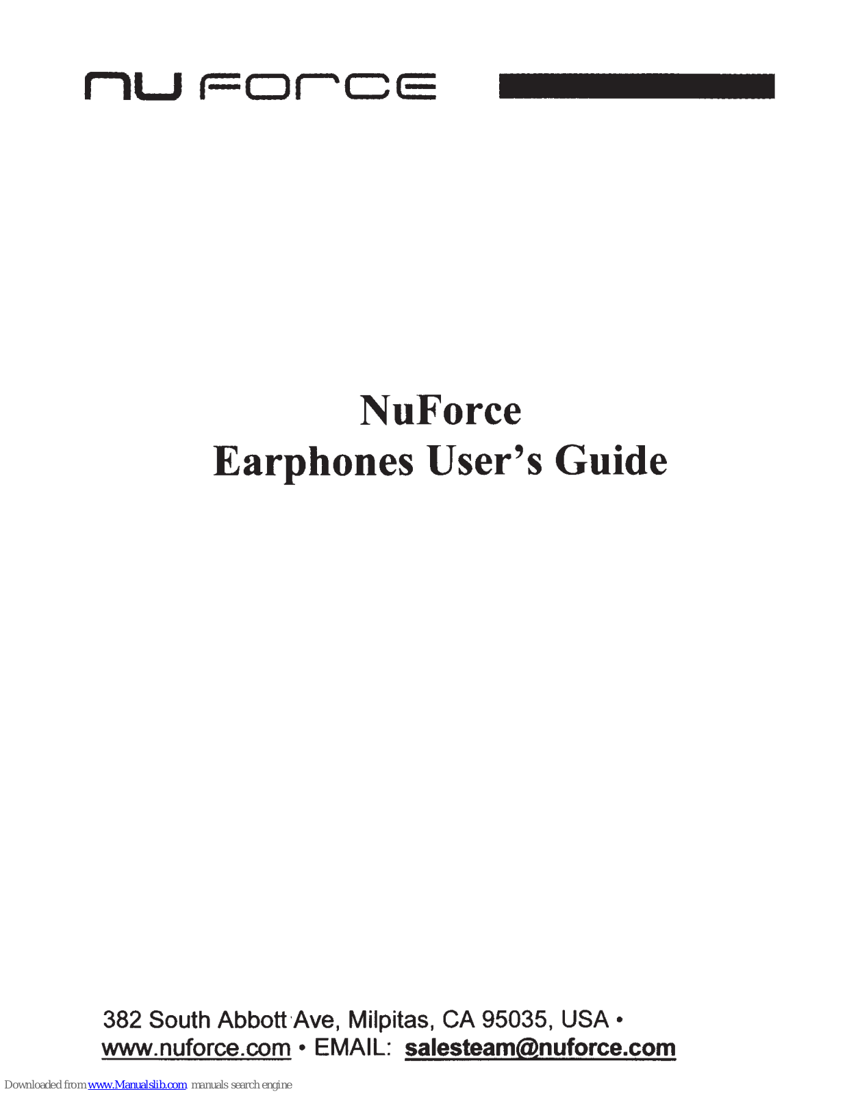 NuForce Earphones, NE-700M User Manual - ManualMachine.com