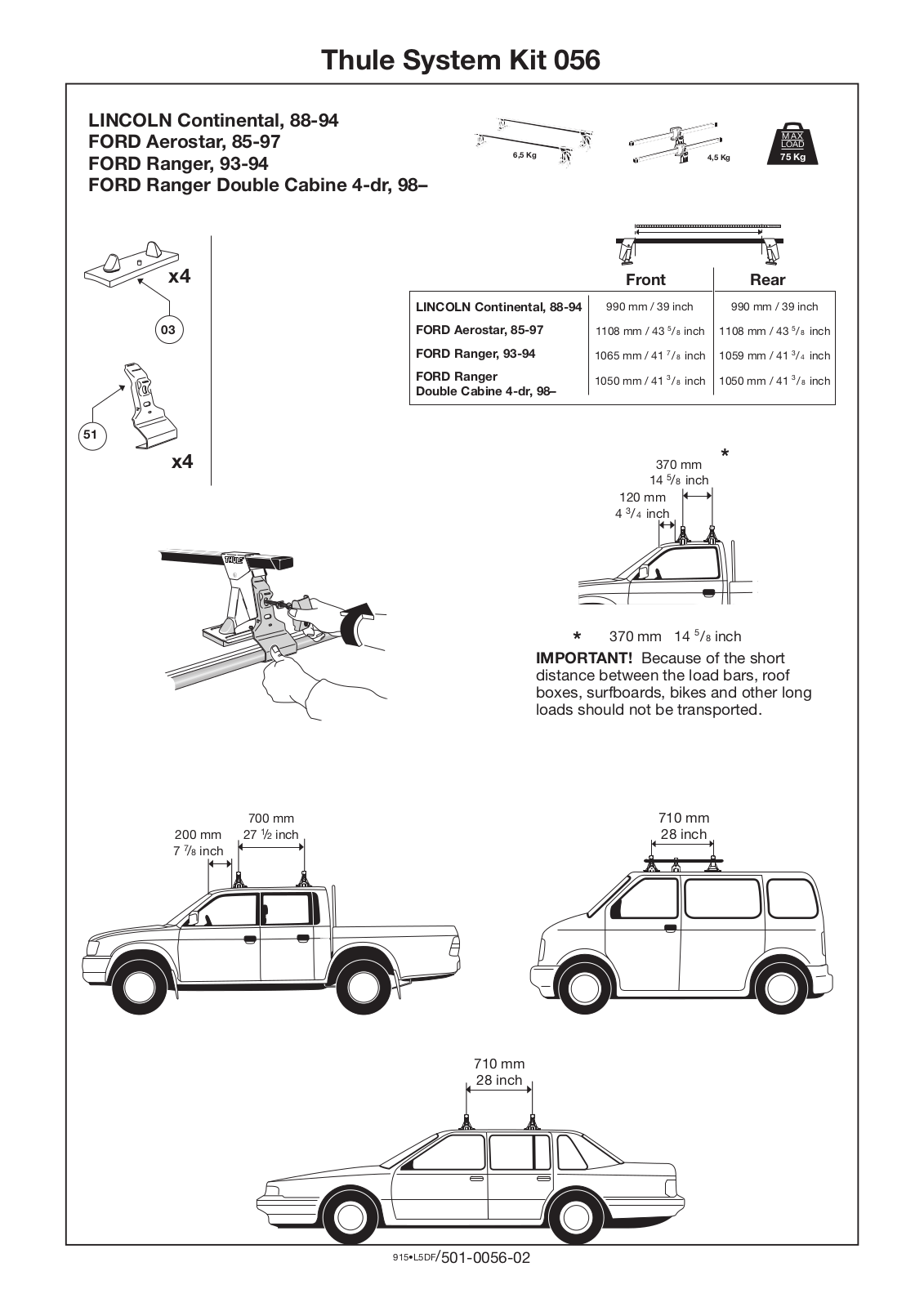 Thule 56 User Manual