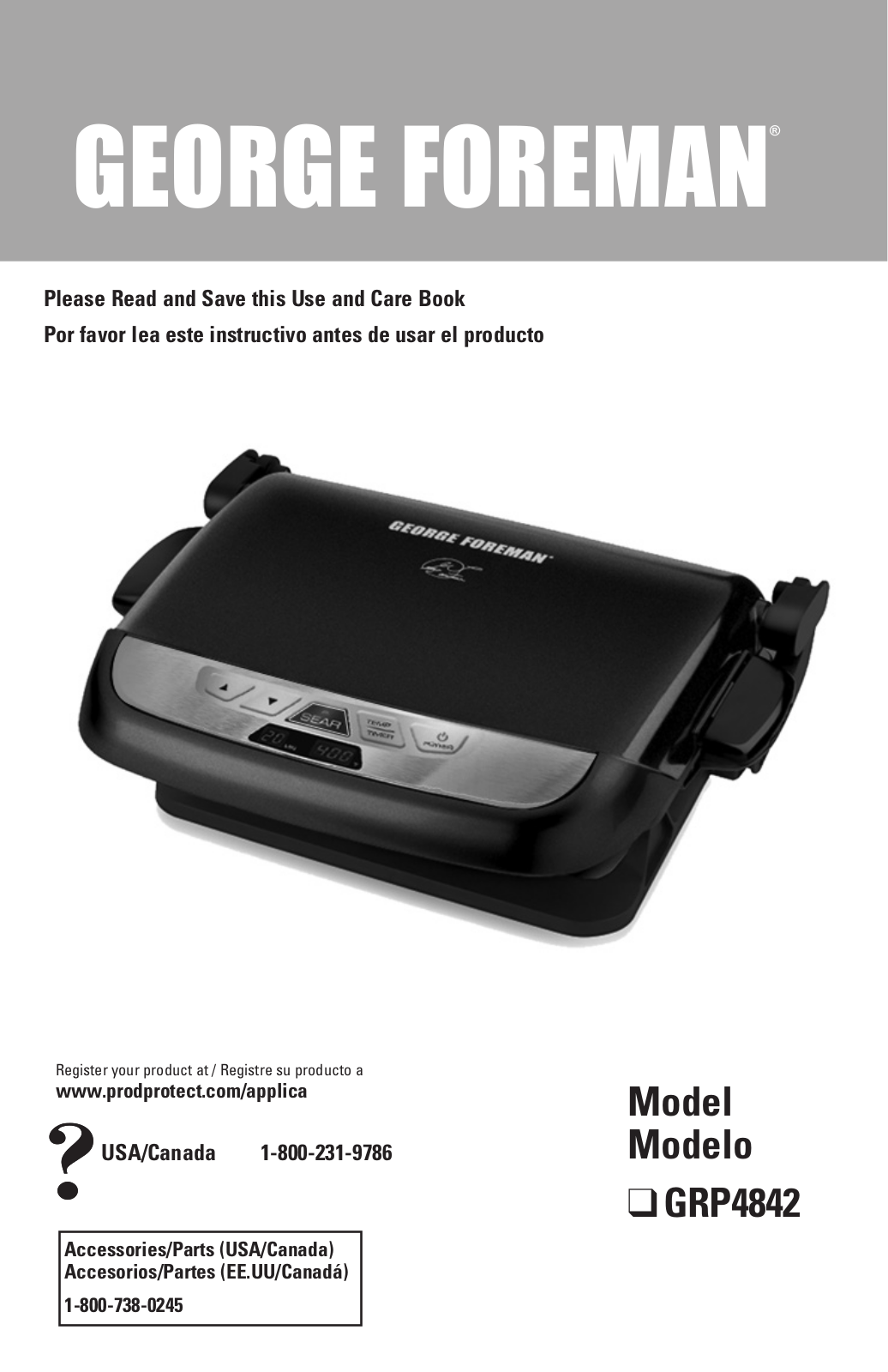 George Foreman GRP4842 User Manual