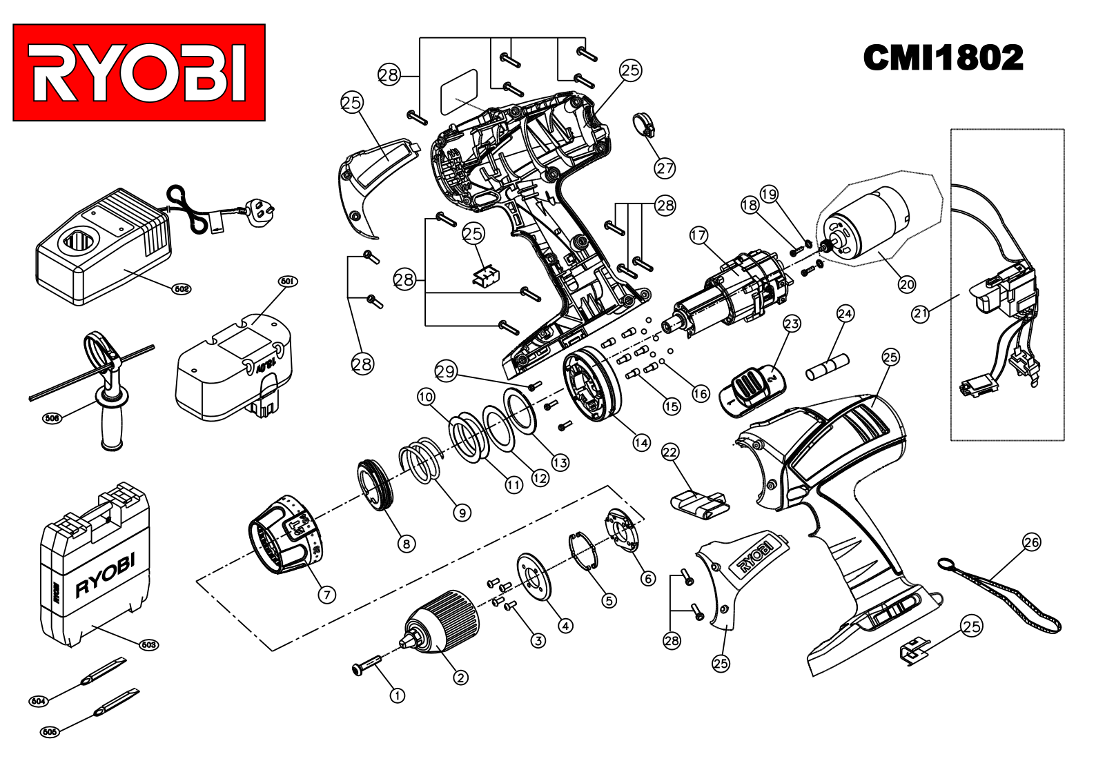 Ryobi CMI1802 User Manual