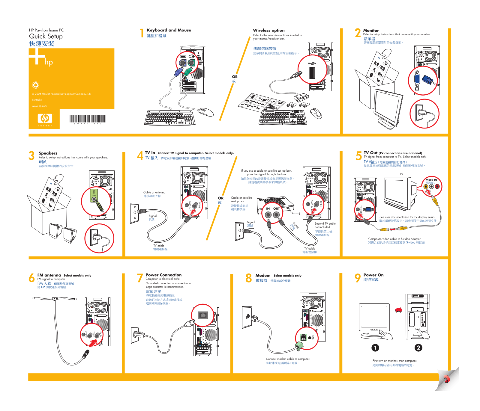 HP PAVILION W1100 User Manual