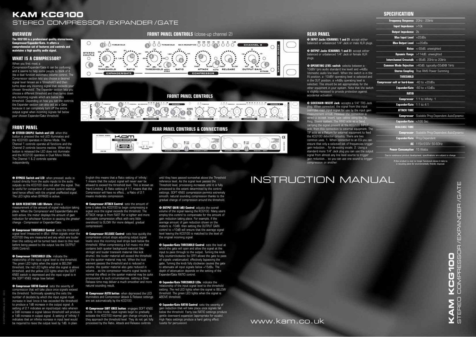 KAM KCG100 Instruction Manual