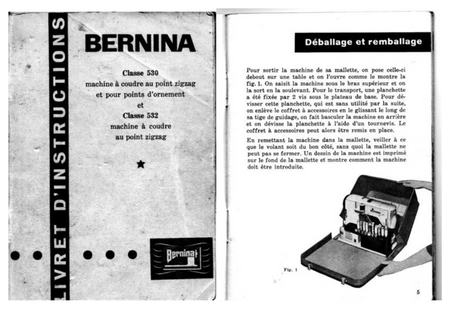 BERNINA RECORD 532 User Manual