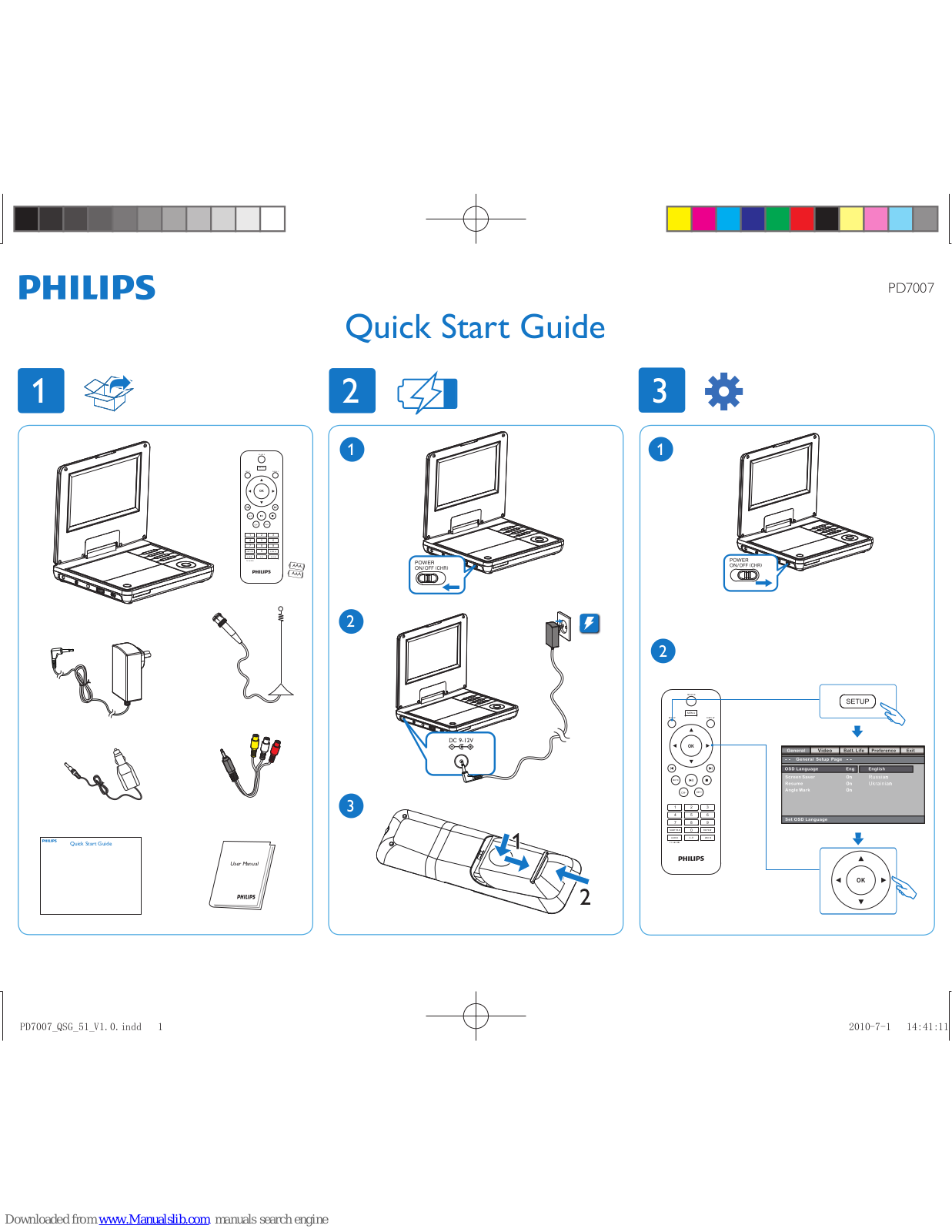 Philips PD7007/51, PD7007 Quick Start Manual - ManualMachine.com