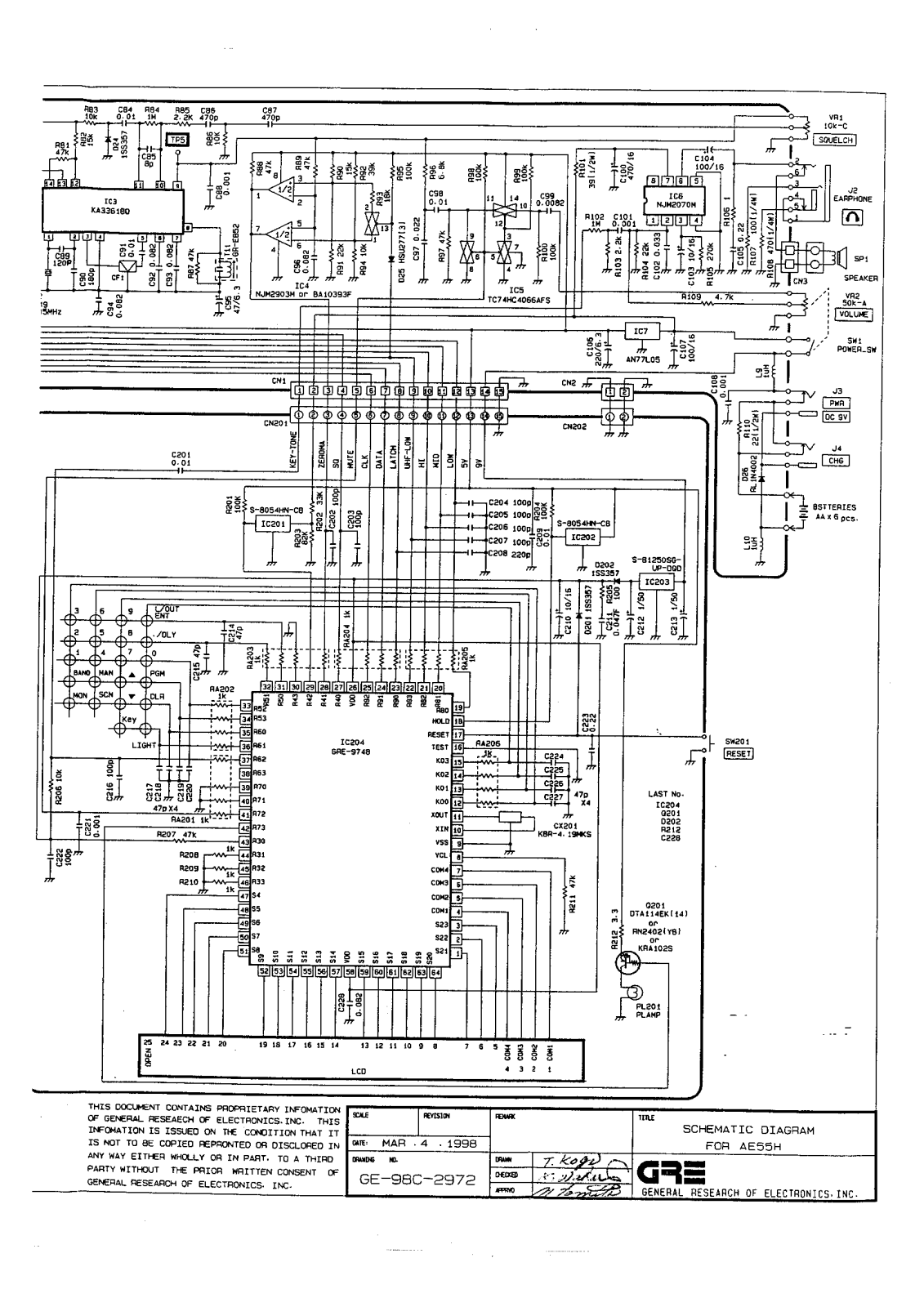 Albrecht ae55h Circuit Diagram