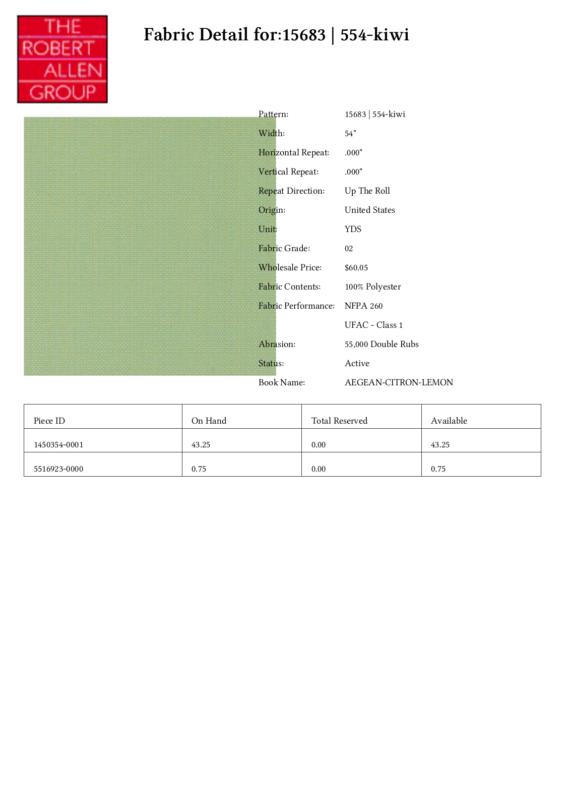 Duralee CRAL5024 Specifications - ManualMachine.com