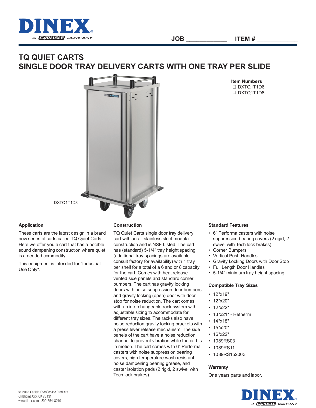 Dinex TQ1T1D6 User Manual