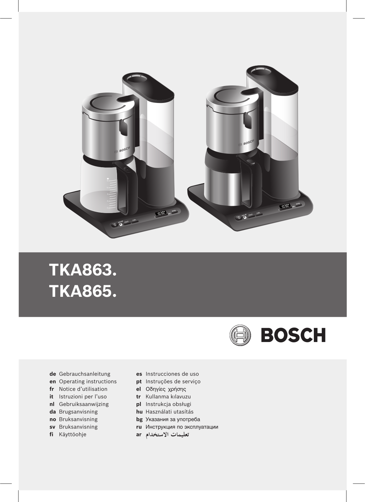 Bosch TKA 8633 User Manual