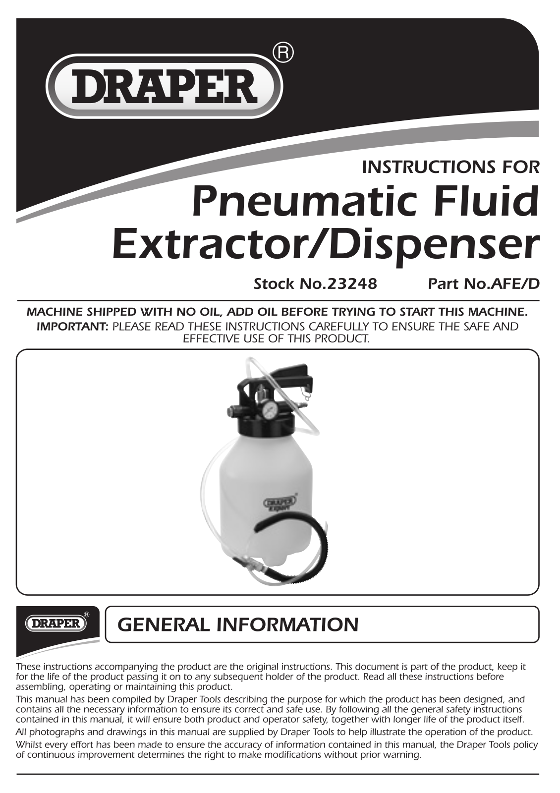 Draper AFE/D User guide - ManualMachine.com
