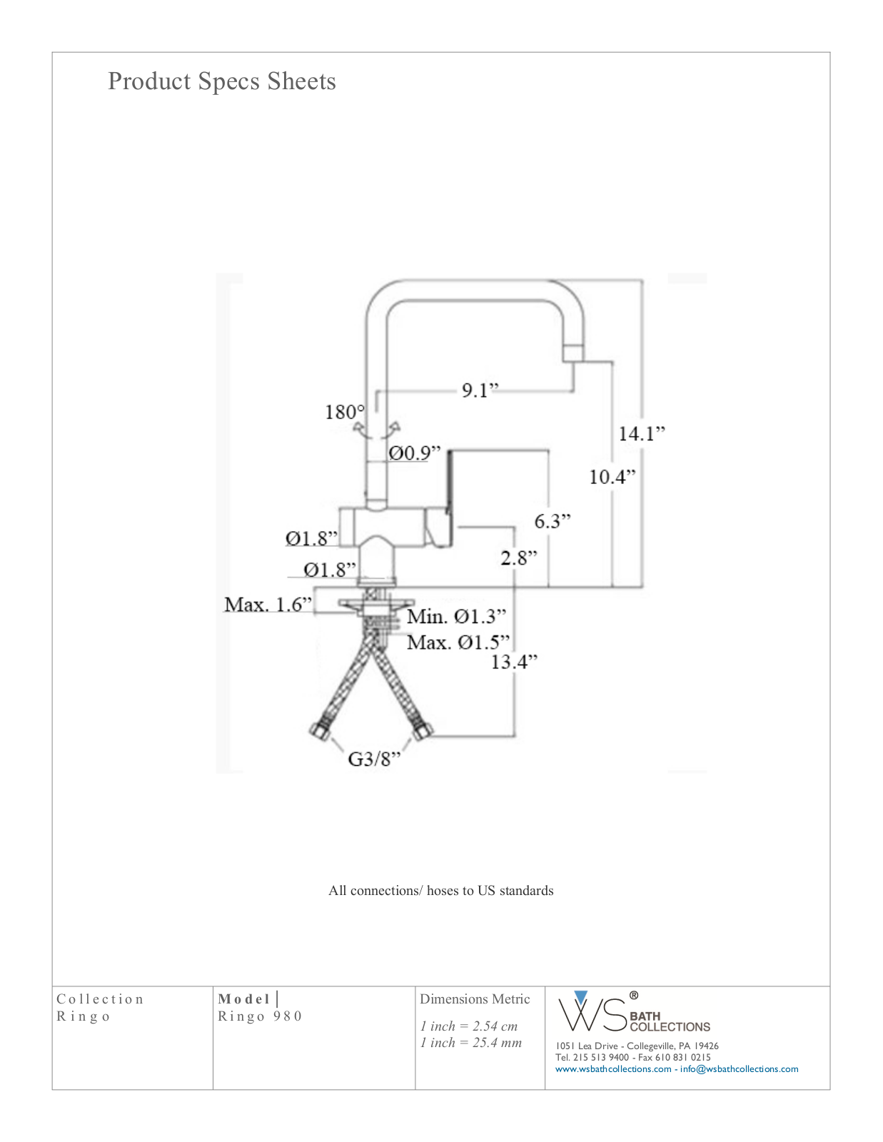 WS Bath Collections WSO3250 Specifications - ManualMachine.com