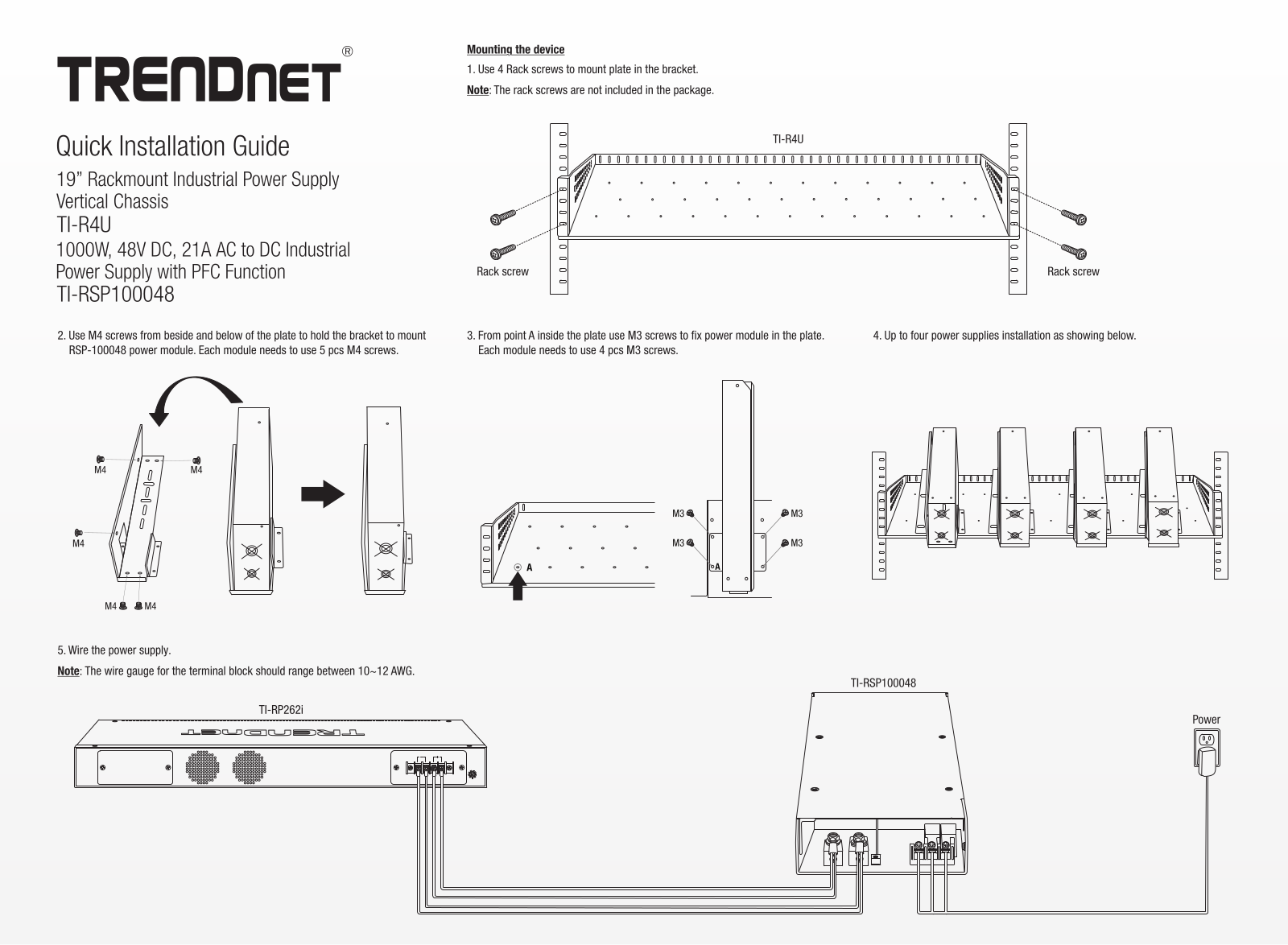 Trendnet TI-R4U Quick Installation Guide