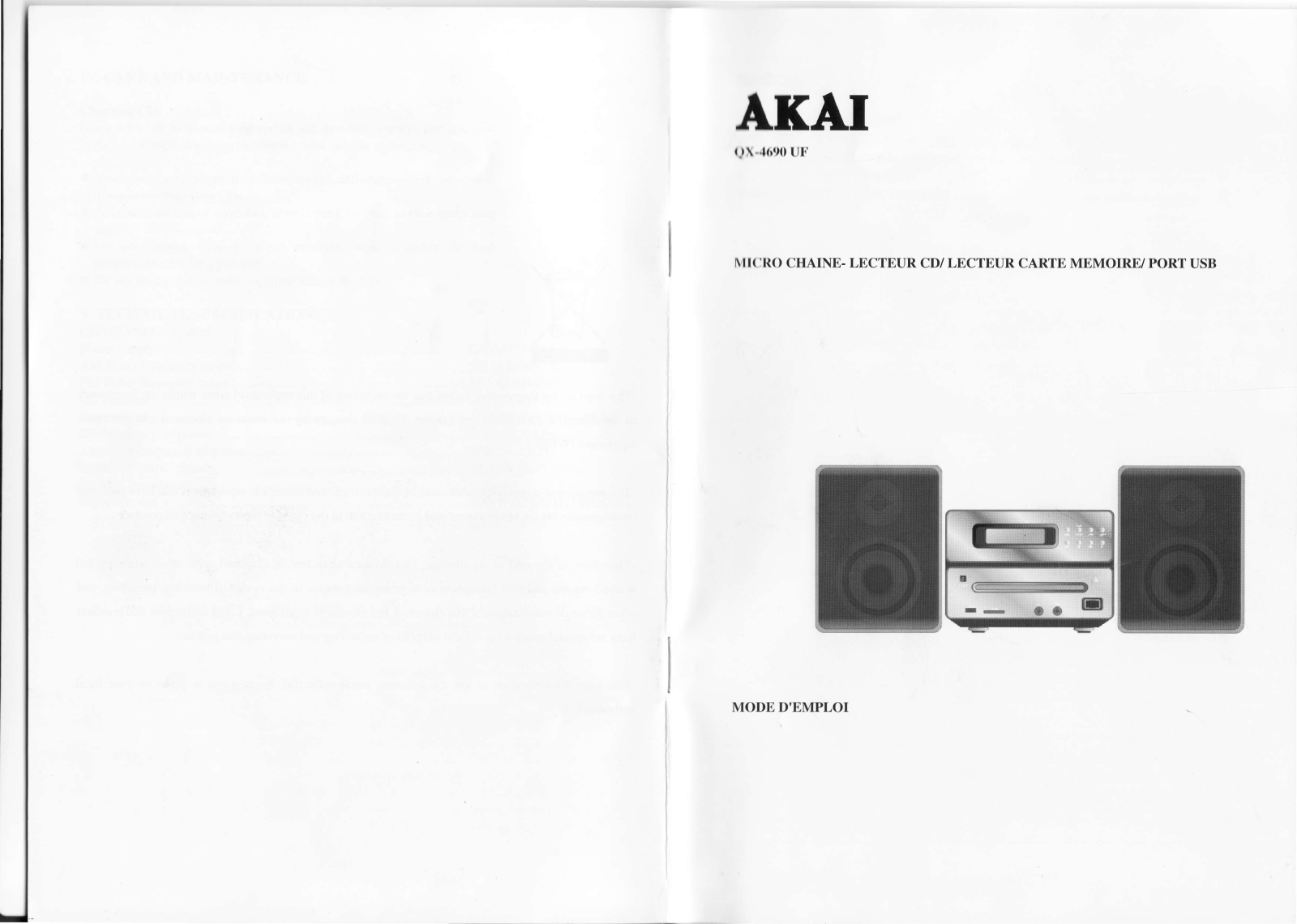 Akaï QX-4690UF User Manual