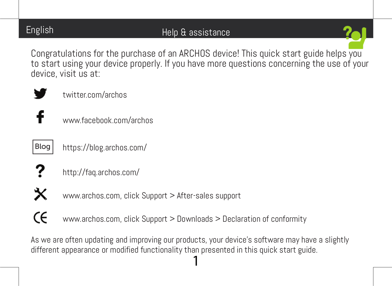 Archos 55b Cobalt Lite Instruction Manual