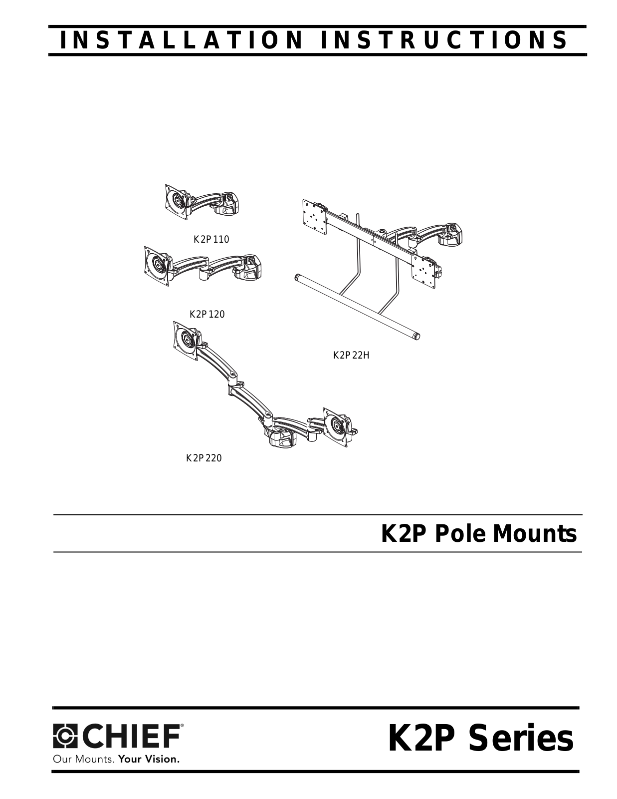 Chief K2P120B Installation Guide