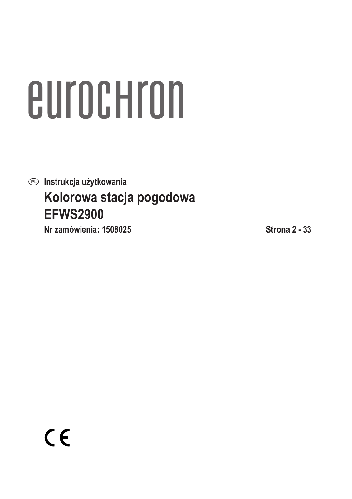 Eurochron EFWS 2900 User guide