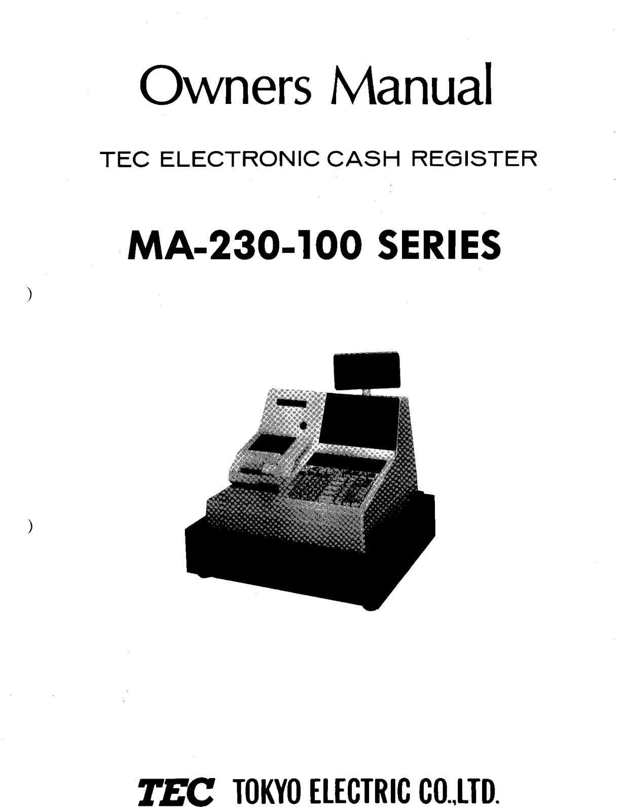 Toshiba MA-230, MA-230-100 User Manual