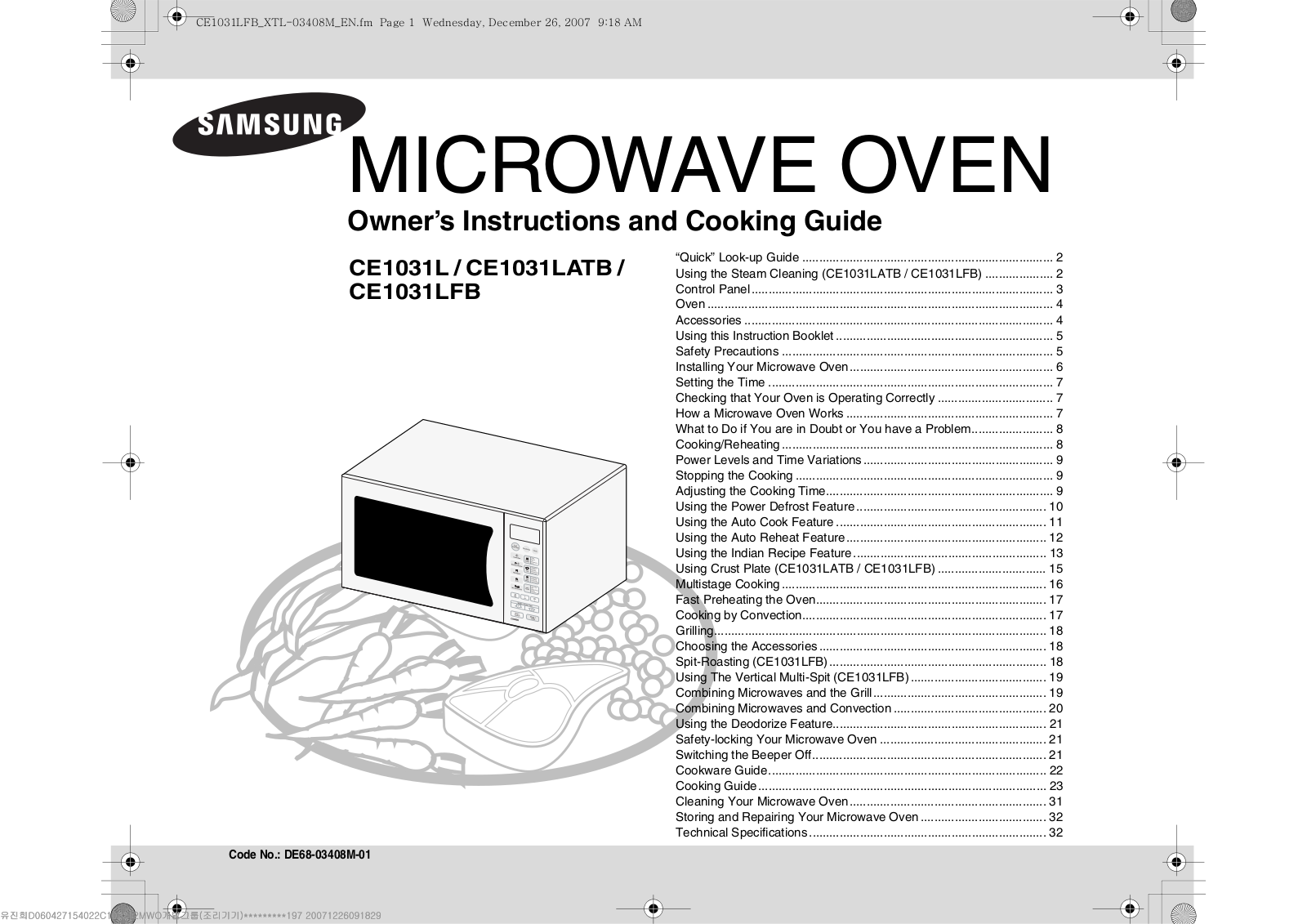 Samsung CE1031LFB User Manual