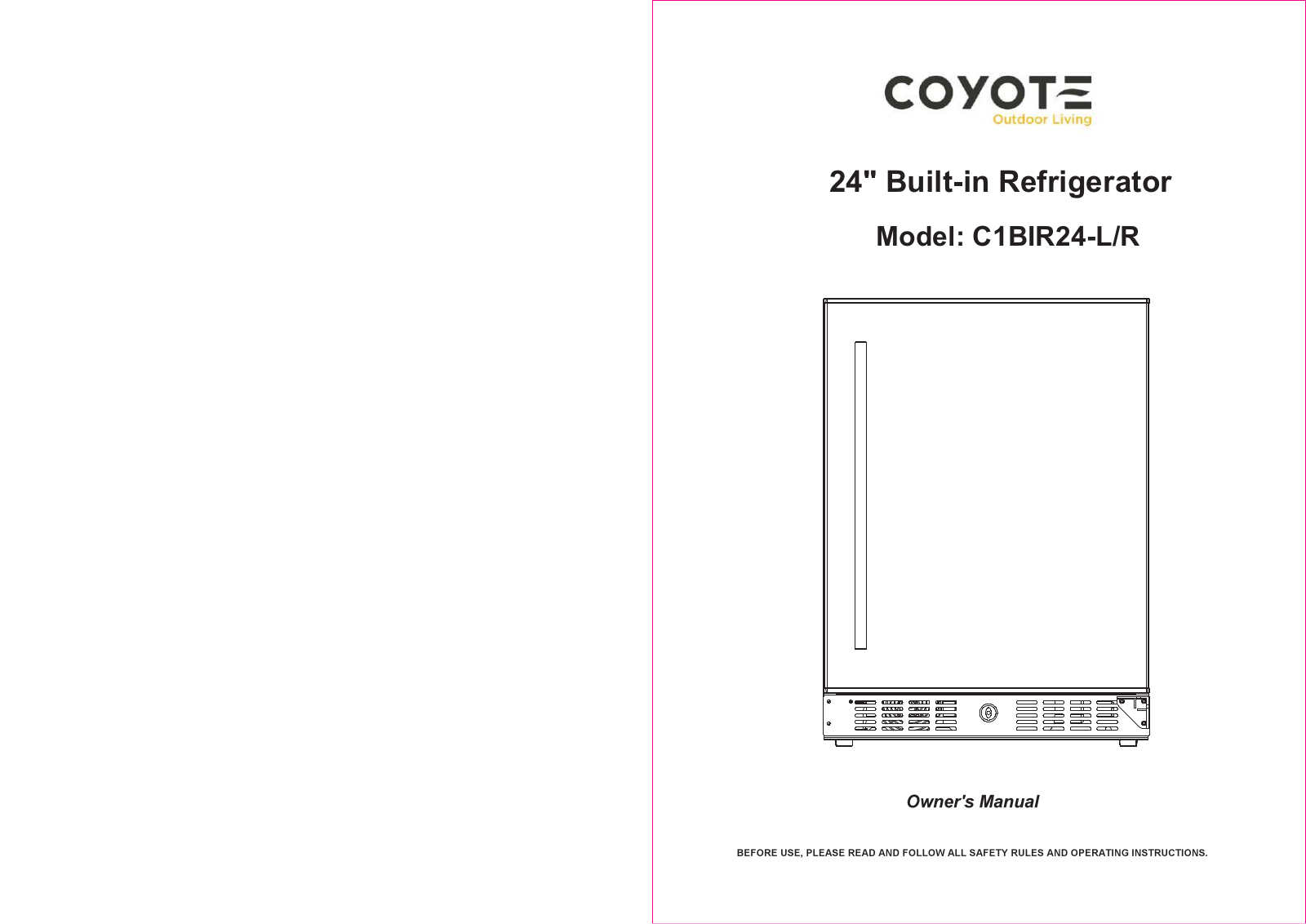 Coyote C1BIR24R Product Manual