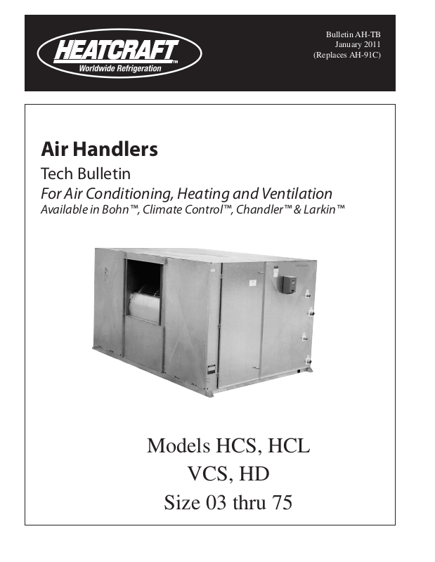 Heatcraft Refrigeration Products HCS User Manual