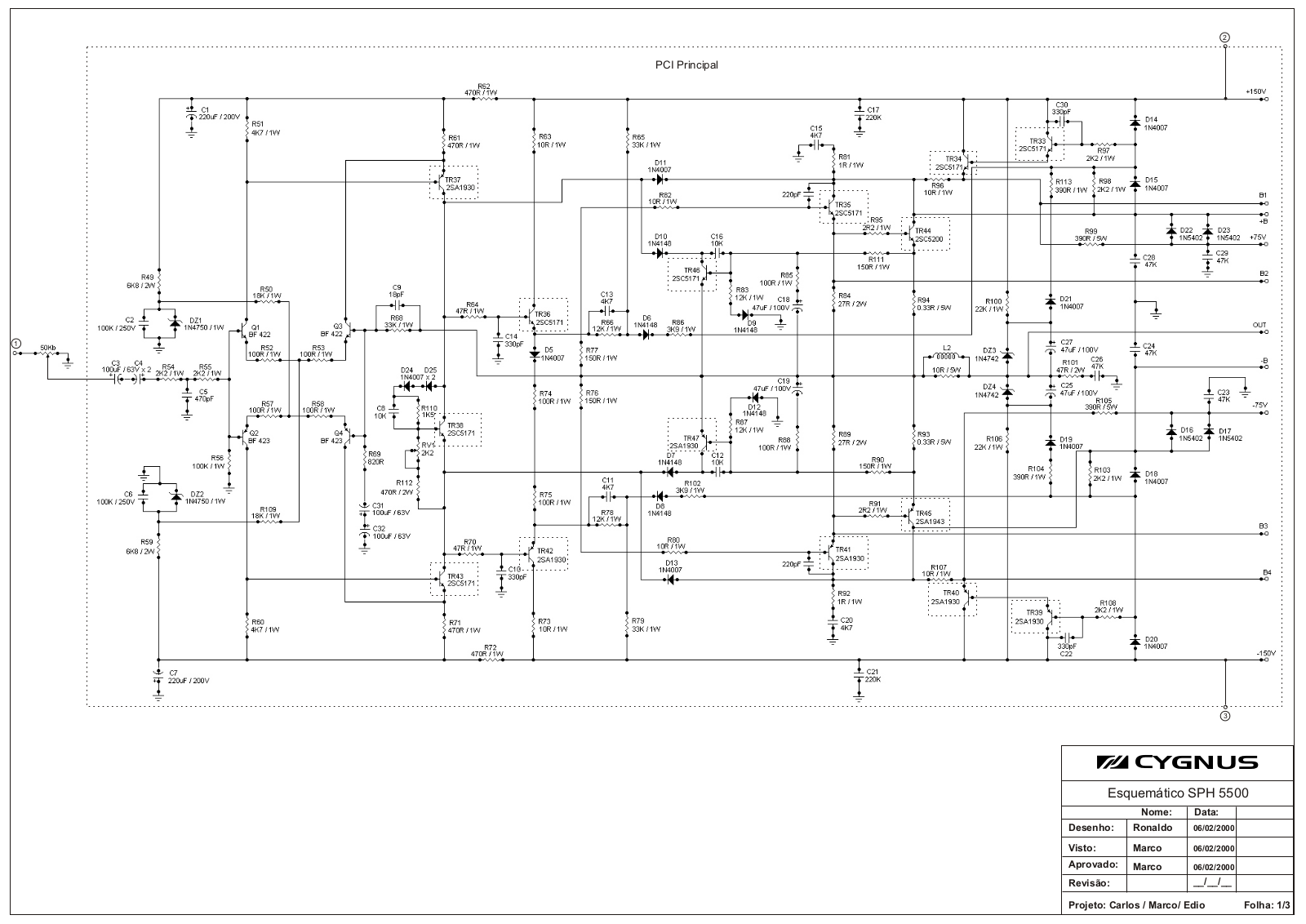 Cygnus SPH 5500 Schematic