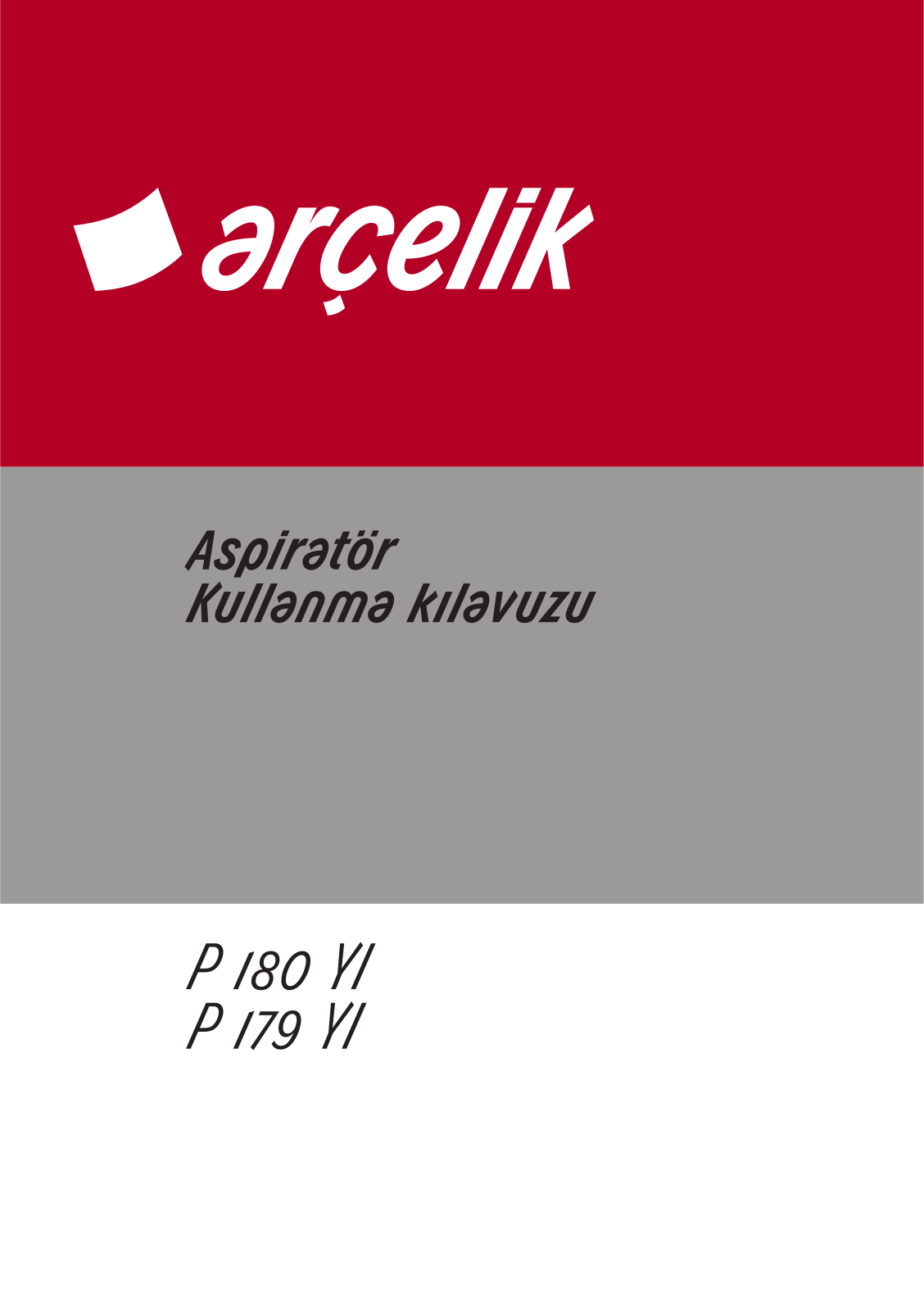 Arçelik P180YI, P179YI User manual - ManualMachine.com