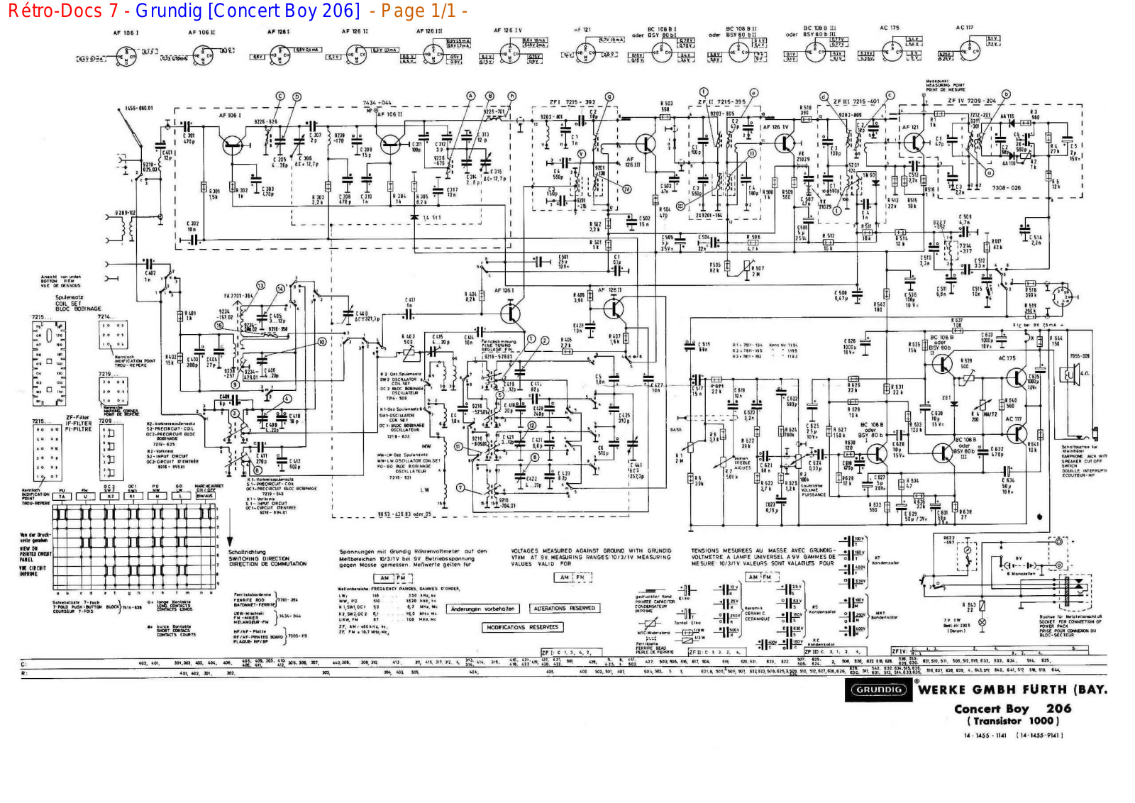 Grundig Concert-Boy-206 Schematic