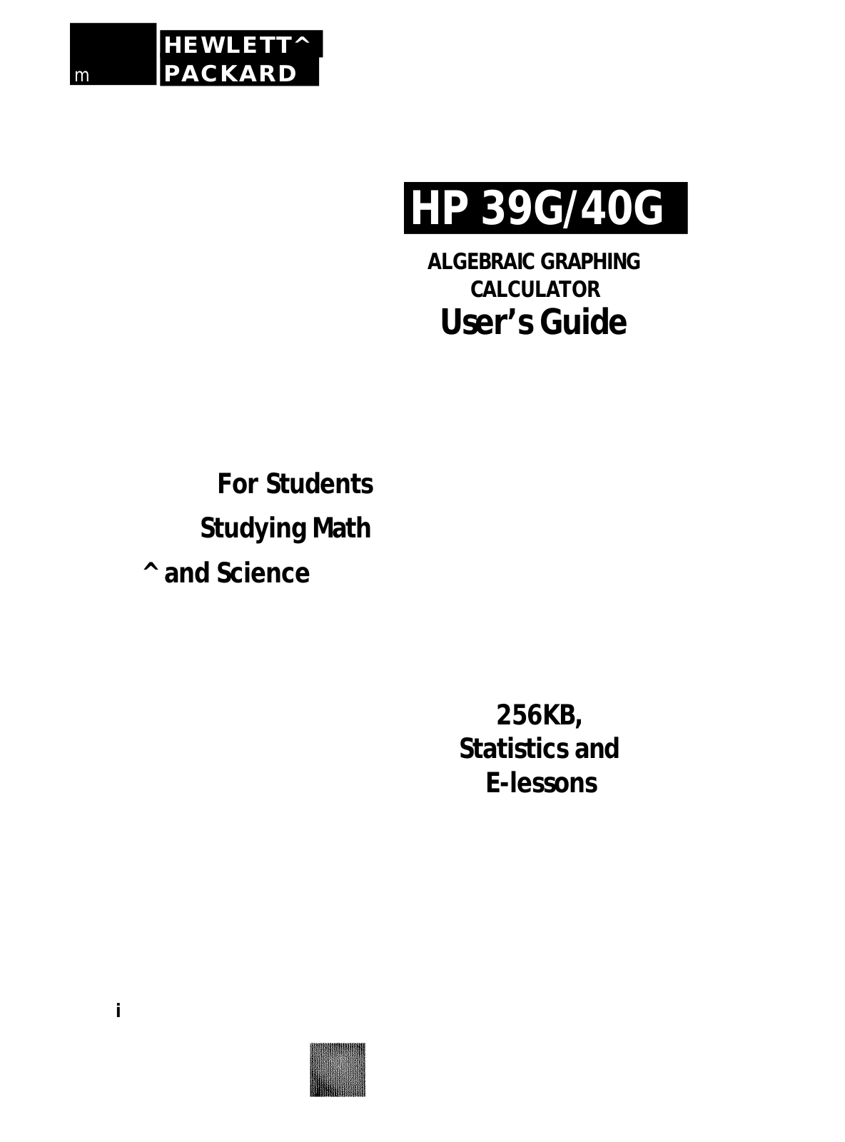 HP 39g User Manual