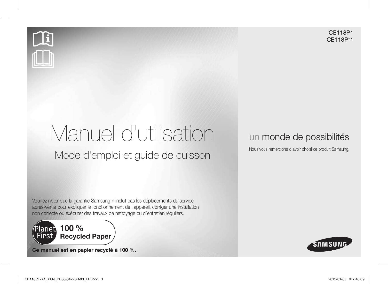 SAMSUNG CE-1182UB User Manual