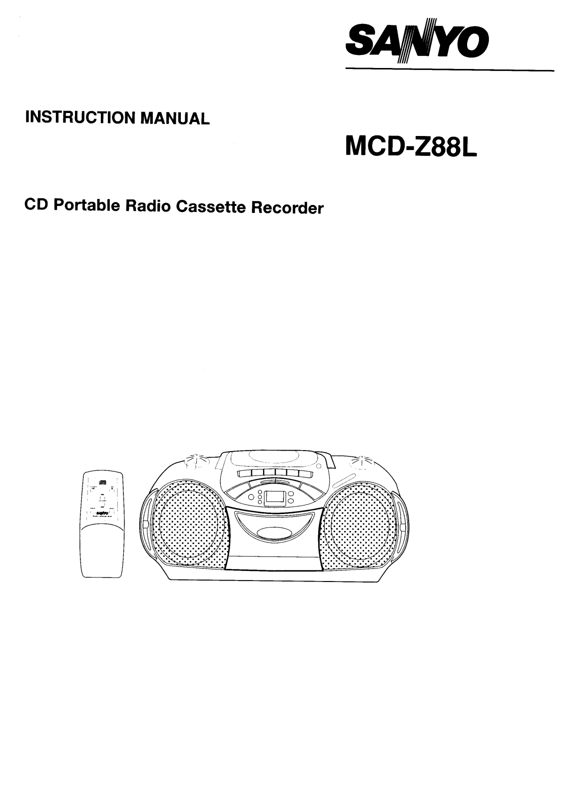 Sanyo MCD-Z88L Instruction Manual