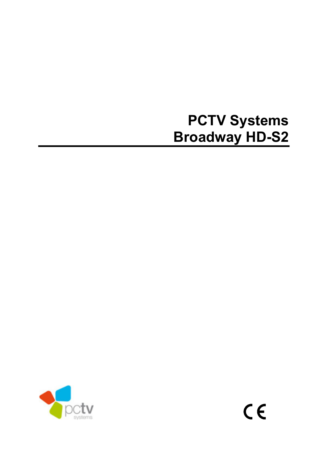 PCTV Systems Broadway HD-S2 User Manual