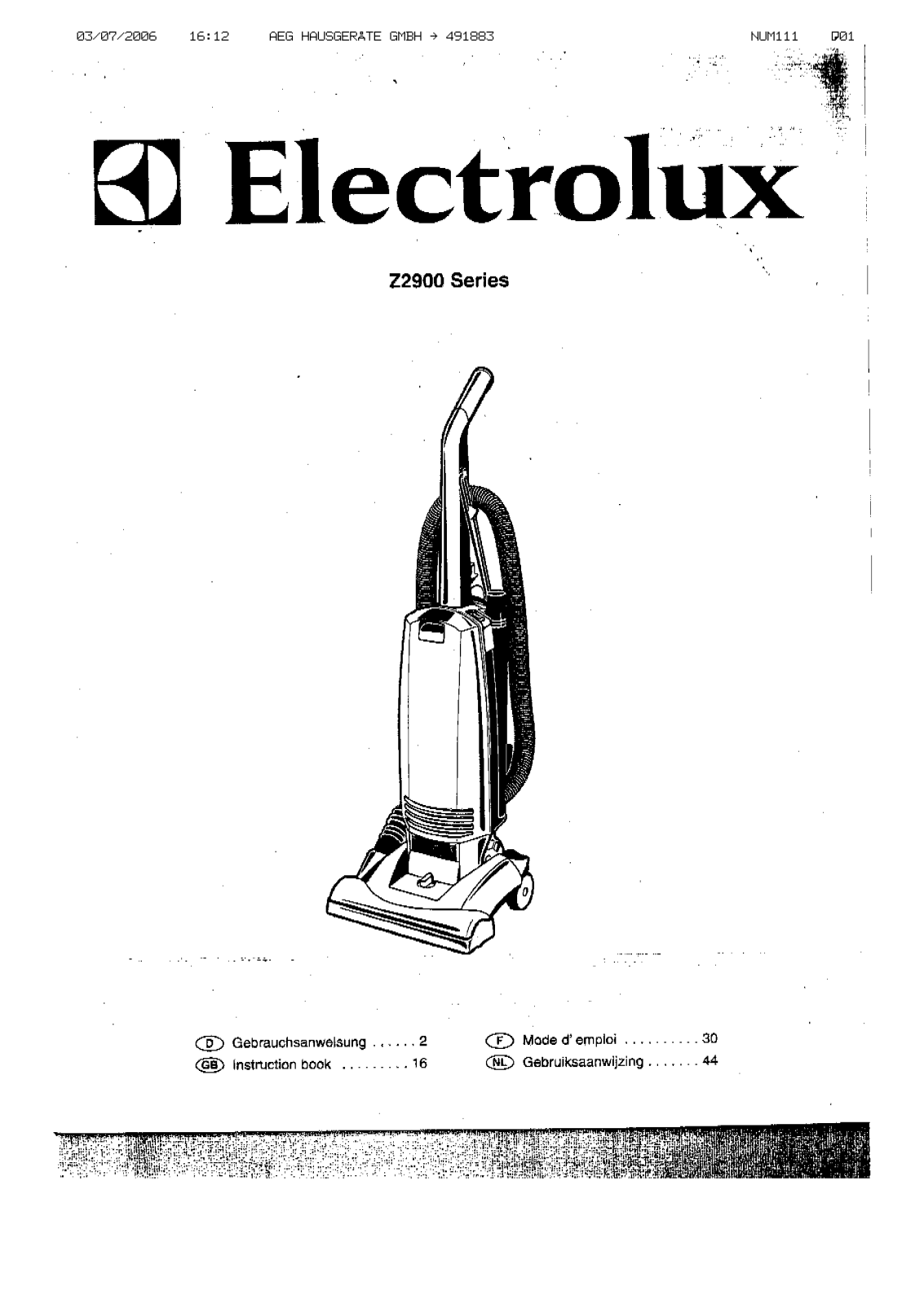 AEG Z2910AV User Manual