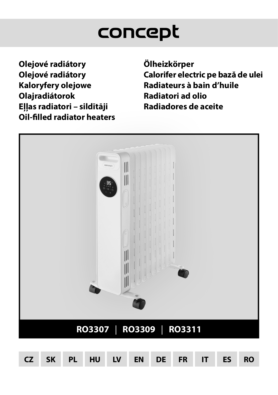 Concept RO3307, RO3309, RO3311 User Manual