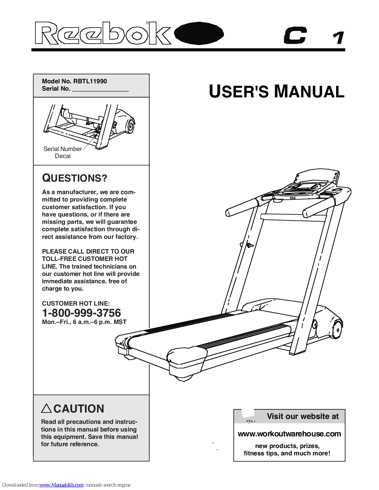 Reebok C 1 User Manual